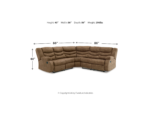 Partymate 2-Piece Manual Reclining Sectional - Image 4