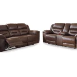 Stoneland Manual Reclining Sofa and Loveseat Set