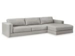 Amiata 2-Piece Leather Sectional with Chaise - Image 2