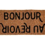 Storied Home Bonjour/Au Revoir 32" x 16" Doormat