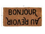 Storied Home Bonjour/Au Revoir 32" x 16" Doormat - Image 3