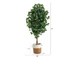 6' Ficus Artificial Tree in Handmade Natural Jute and Cotton Planter - Image 3