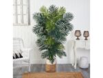 6.5ft Golden Cane Artificial Palm Tree in Handmade Natural Jute and Cotton Planter - Image 2