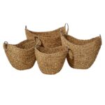 Bayberry Lane Sea Grass Contemporary Storage Basket, 14", 16", 19", 21" (Set of 4)