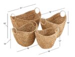 Bayberry Lane Sea Grass Contemporary Storage Basket, 14", 16", 19", 21" (Set of 4) - Image 6
