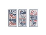 Gerson International Patriotic Signs Wall Decor (Set of 3)