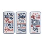 Gerson International Patriotic Signs Wall Decor (Set of 3)