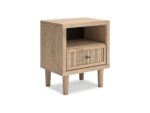 Cielden 21" 1 Drawer Charging Nightstand