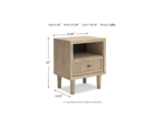 Cielden 21" 1 Drawer Charging Nightstand - Image 17