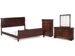 Alisdair King Sleigh Bed with Mirrored Dresser and Chest - Image 2