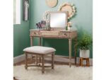 Linon Burke Gray Wash Vanity - Image 2