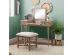 Linon Burke Gray Wash Vanity - Image 7