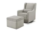 Carter's by Davinci Adrian Swivel Glider with Storage Ottoman
