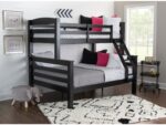 Linon Cale Black Twin Over Full Bunk Bed - Image 2