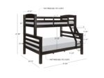 Linon Cale Black Twin Over Full Bunk Bed - Image 11