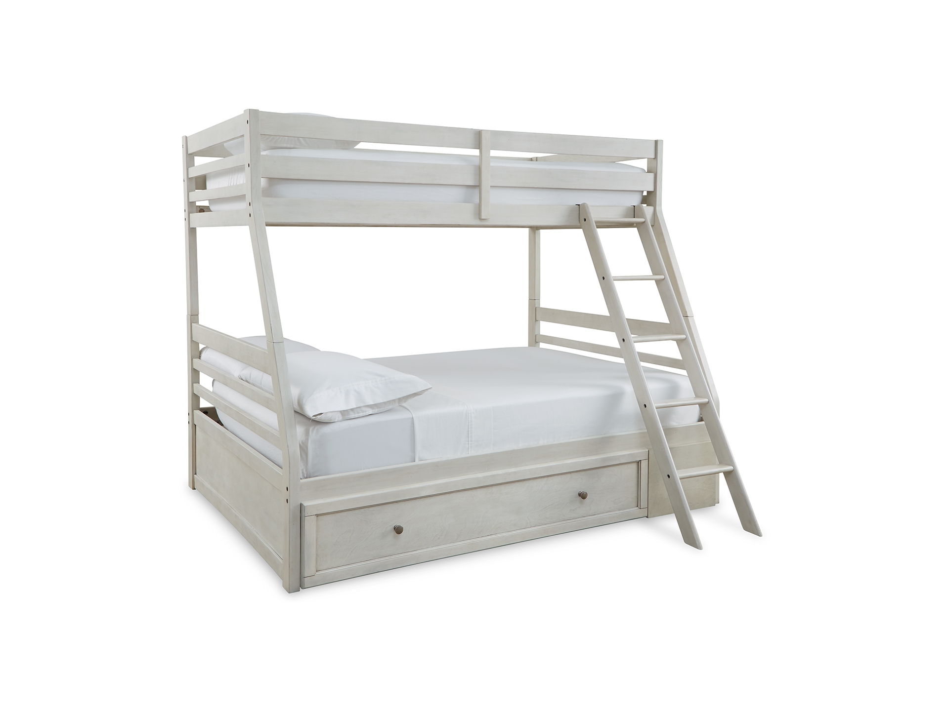 B742-58P-58R-50-ANGLE-SW-P1-KO Robbinsdale Twin over Full Bunk Bed with 1 Storage Drawer - Image 1