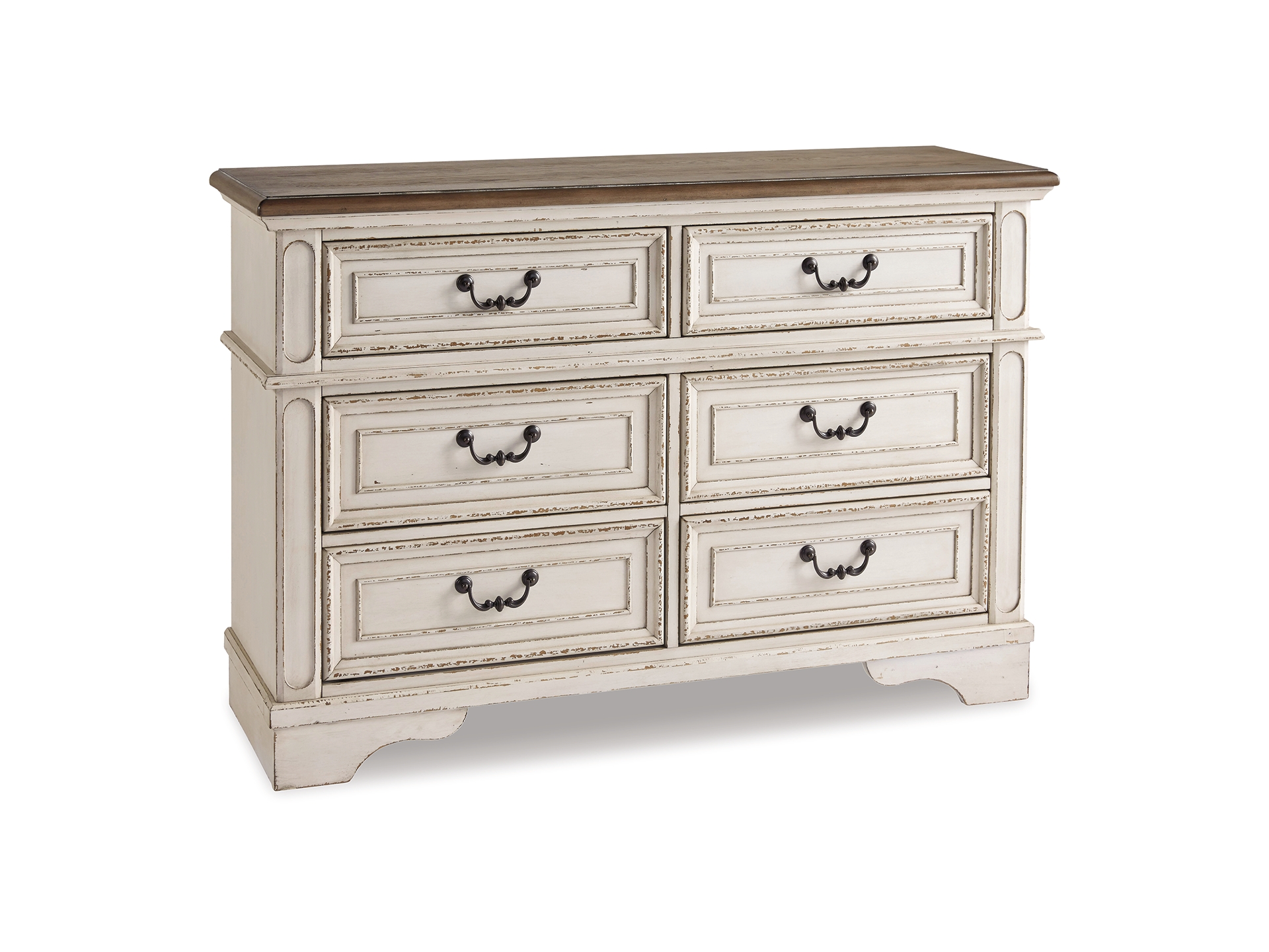 B743-21-ANGLE-SW-P1-KO Realyn 6 Drawer Youth Dresser - Image 1