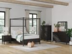 Portdown Queen Next-Gen Nuvella™ Performance Fabric Canopy Bed - Image 12