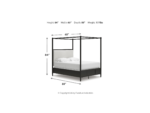 Portdown Queen Next-Gen Nuvella™ Performance Fabric Canopy Bed - Image 10