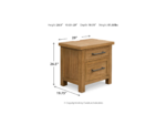 Kristiland 29" 2 Drawer Charging Nightstand - Image 4