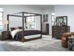 Breckington Queen Next-Gen Nuvella™ Performance Fabric Canopy Bed - Image 8
