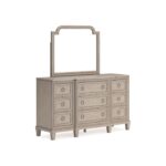 Jorlaina 9 Drawer Dresser and Mirror