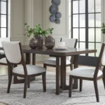 Breckington Dining Table and 4 Next-Gen Nuvella™ Performance Fabric Chairs