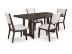 Breckington Dining Table and 4 Next-Gen Nuvella™ Performance Fabric Chairs - Image 2