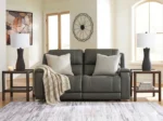 5Z-Harrenhurst 2-Piece Leather Dual Power Reclining Modular Loveseat