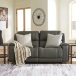 5Z-Harrenhurst 2-Piece Leather Dual Power Reclining Modular Loveseat