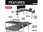 Techni Sport Warrior L-Shaped Gaming Desk - Image 6