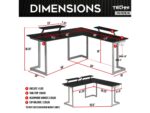 Techni Sport Warrior L-Shaped Gaming Desk - Image 7