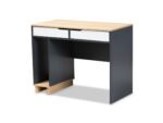 Baxton Studio Reed 2-Drawer Multicolor Computer Desk - Image 3