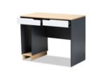 Baxton Studio Reed 2-Drawer Multicolor Computer Desk - Image 4
