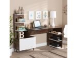 Baxton Studio Tobias Storage Computer Desk with Shelves - Image 2