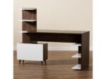 Baxton Studio Tobias Storage Computer Desk with Shelves - Image 9