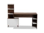 Baxton Studio Tobias Storage Computer Desk with Shelves