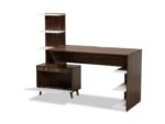 Baxton Studio Tobias Storage Computer Desk with Shelves - Image 4