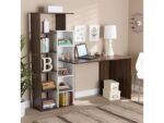 Baxton Studio Rowan Computer Desk with Shelves - Image 2