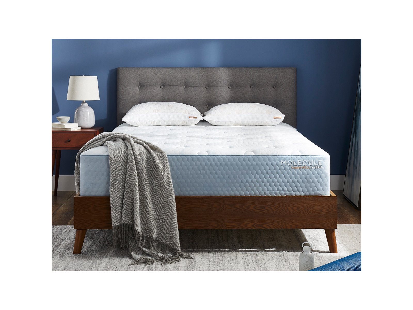 M60001032_1 MOLECULE CopperWELL Medium Gel Memory Foam and Innerspring 13 Inch Queen Mattress - Image 1