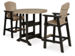 Fairen Trail Outdoor Bar Table and 2 Barstools