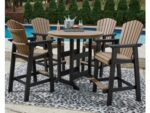 Fairen Trail Outdoor Bar Table and 4 Barstools - Image 11