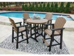 Fairen Trail Outdoor Bar Table and 4 Barstools - Image 13