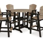 Fairen Trail Outdoor Bar Table and 4 Barstools