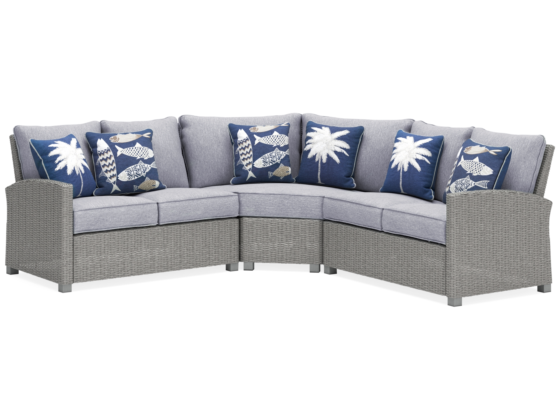 P439-854-877-SW-P1-KO Naples Beach 3-Piece Outdoor Sectional - Image 1