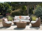 Cardiff Beach Outdoor Sofa, Loveseat and 2 Lounge Chairs with Coffee Table - Image 2