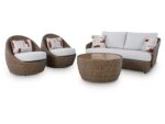 Cardiff Beach Outdoor Sofa, Loveseat and 2 Lounge Chairs with Coffee Table - Image 3