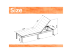 Amazonia Outdoor Chaise Lounge with Cushion - Image 5