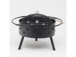 Outdoor Star & Moon Steel Wood Burning Round Fire Pit - Image 2