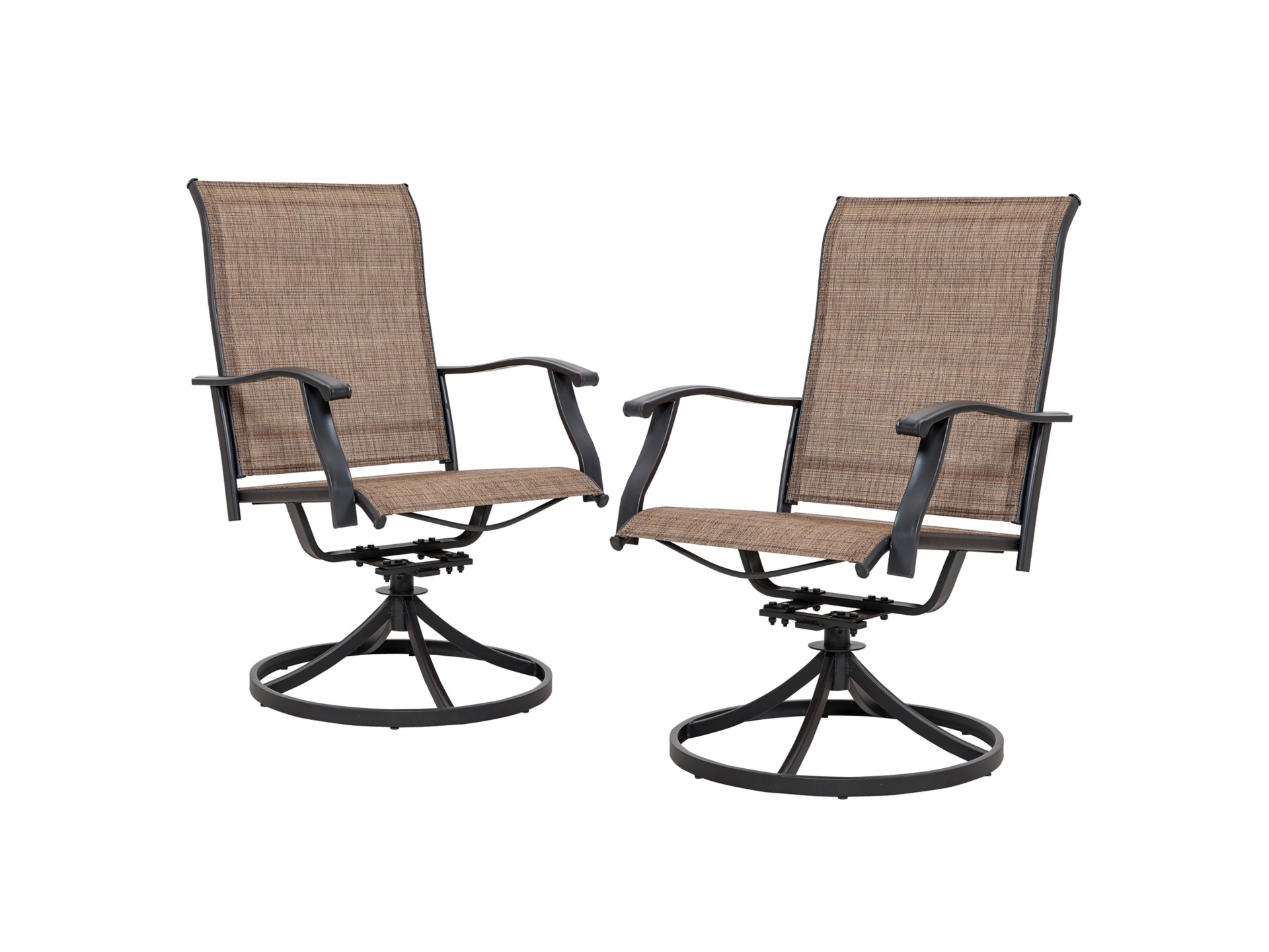 P600007964_2 (1) Nuu Garden Textilene Dining Swivel Chair Set of 2 - Image 1